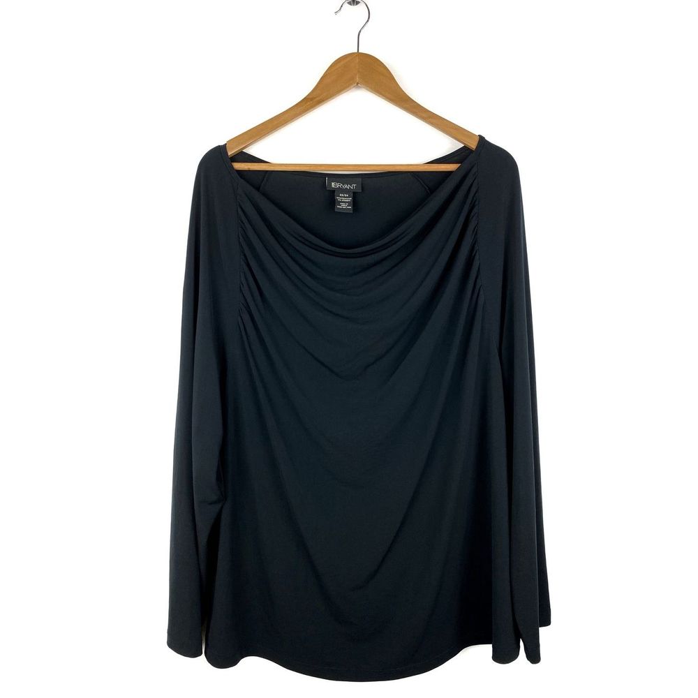 Lane Bryant Black Cowl Neck Blouse Size 22/24